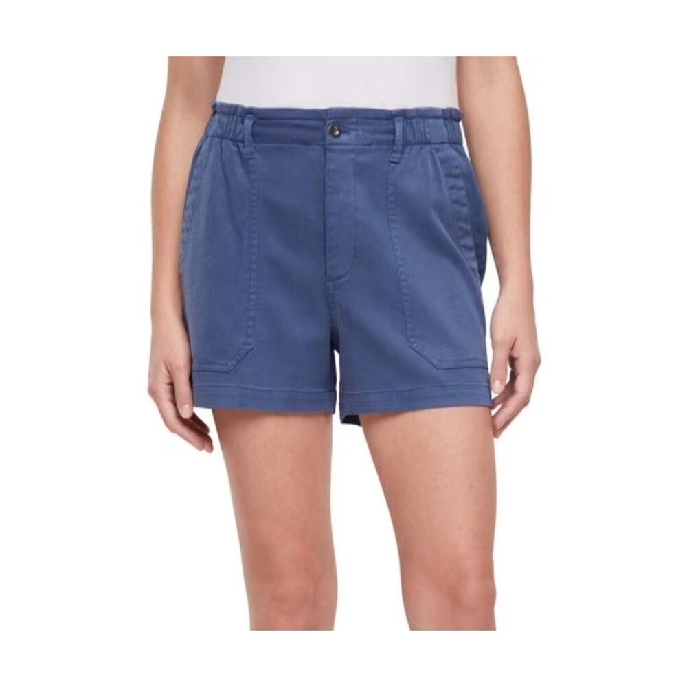 Eddie Bauer Women's Everyday Short Size Medium Navy Blue Pockets Elastic Stretch